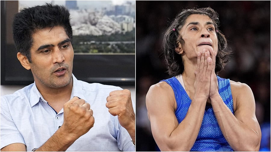 <div class="paragraphs"><p>Boxer Vijender Singh(L) and Vinesh Phogat. </p></div>